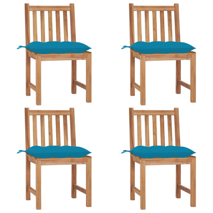 Zahradní Židle 6 Ks S Poduškami Masivní Teak