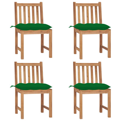 Zahradní Židle 6 Ks S Poduškami Masivní Teak