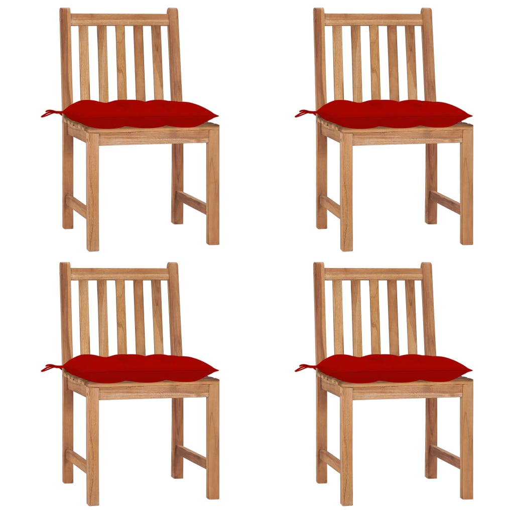 Zahradní Židle 6 Ks S Poduškami Masivní Teak