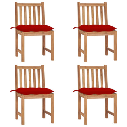 Zahradní Židle 6 Ks S Poduškami Masivní Teak