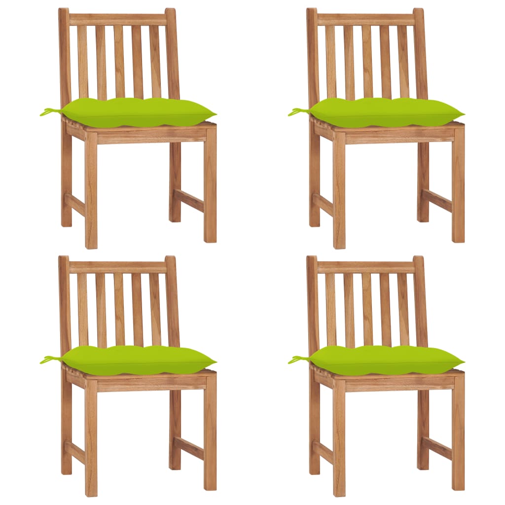 Zahradní Židle 6 Ks S Poduškami Masivní Teak