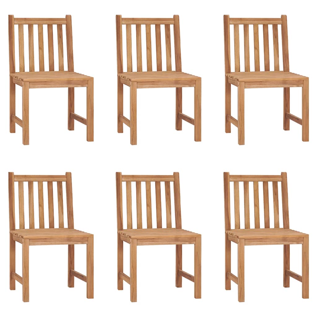 Zahradní Židle 6 Ks S Poduškami Masivní Teak