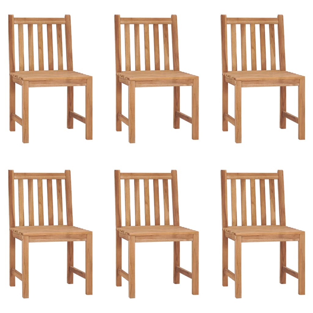 Zahradní Židle 6 Ks S Poduškami Masivní Teak