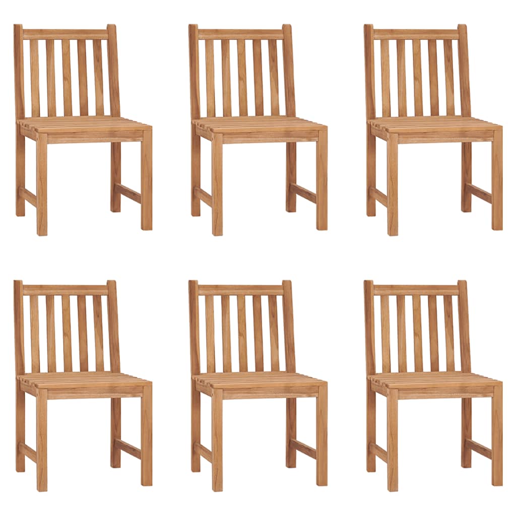Zahradní Židle 6 Ks S Poduškami Masivní Teak