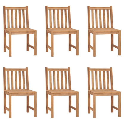 Zahradní Židle 6 Ks S Poduškami Masivní Teak