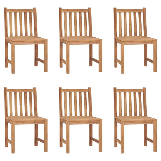 Zahradní Židle 6 Ks S Poduškami Masivní Teak