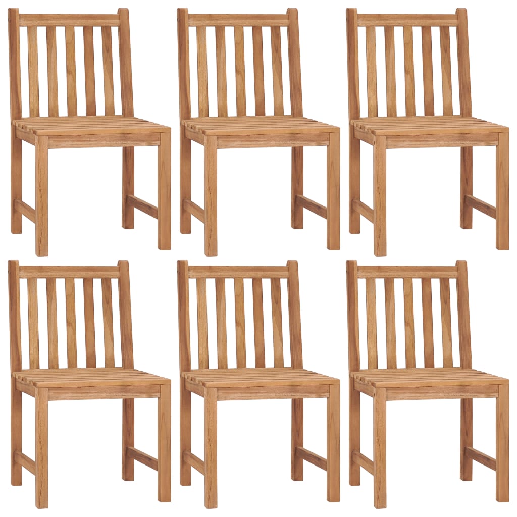 Zahradní Židle 6 Ks S Poduškami Masivní Teak