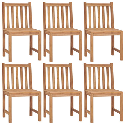 Zahradní Židle 6 Ks S Poduškami Masivní Teak