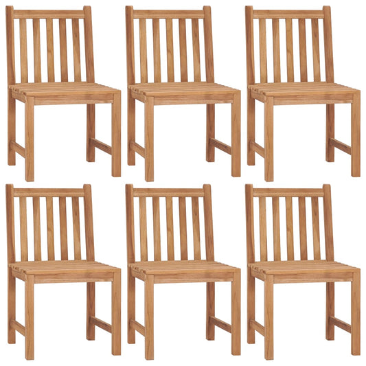 Zahradní Židle 6 Ks S Poduškami Masivní Teak