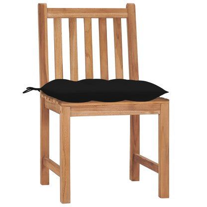 Zahradní Židle 6 Ks S Poduškami Masivní Teak