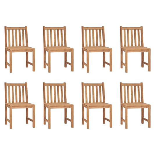 Zahradní Židle S Poduškami 8 Ks Masivní Teak