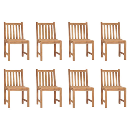 Zahradní Židle S Poduškami 8 Ks Masivní Teak