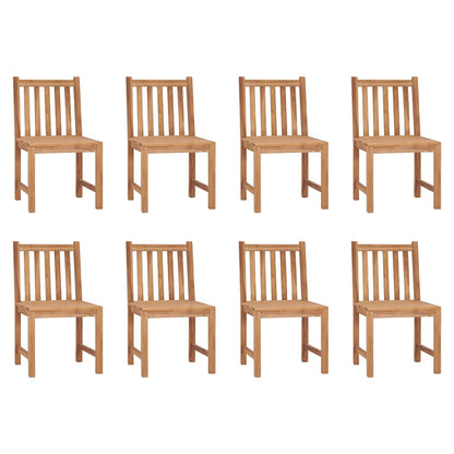 Zahradní Židle S Poduškami 8 Ks Masivní Teak