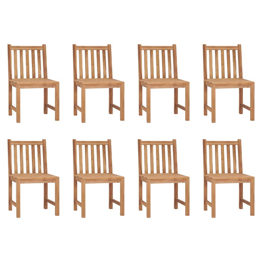 Zahradní Židle S Poduškami 8 Ks Masivní Teak