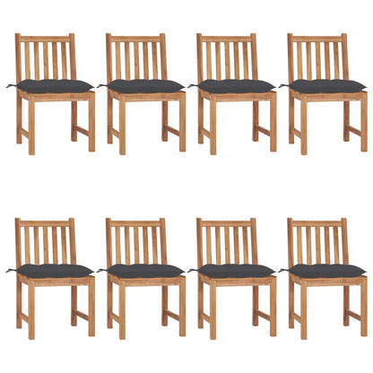 Zahradní Židle 6 Ks S Poduškami Masivní Teak
