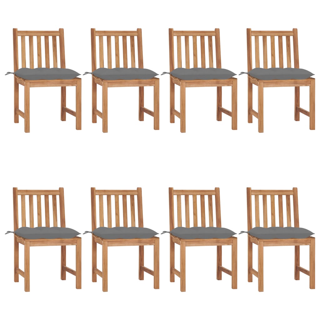 Zahradní Židle 6 Ks S Poduškami Masivní Teak