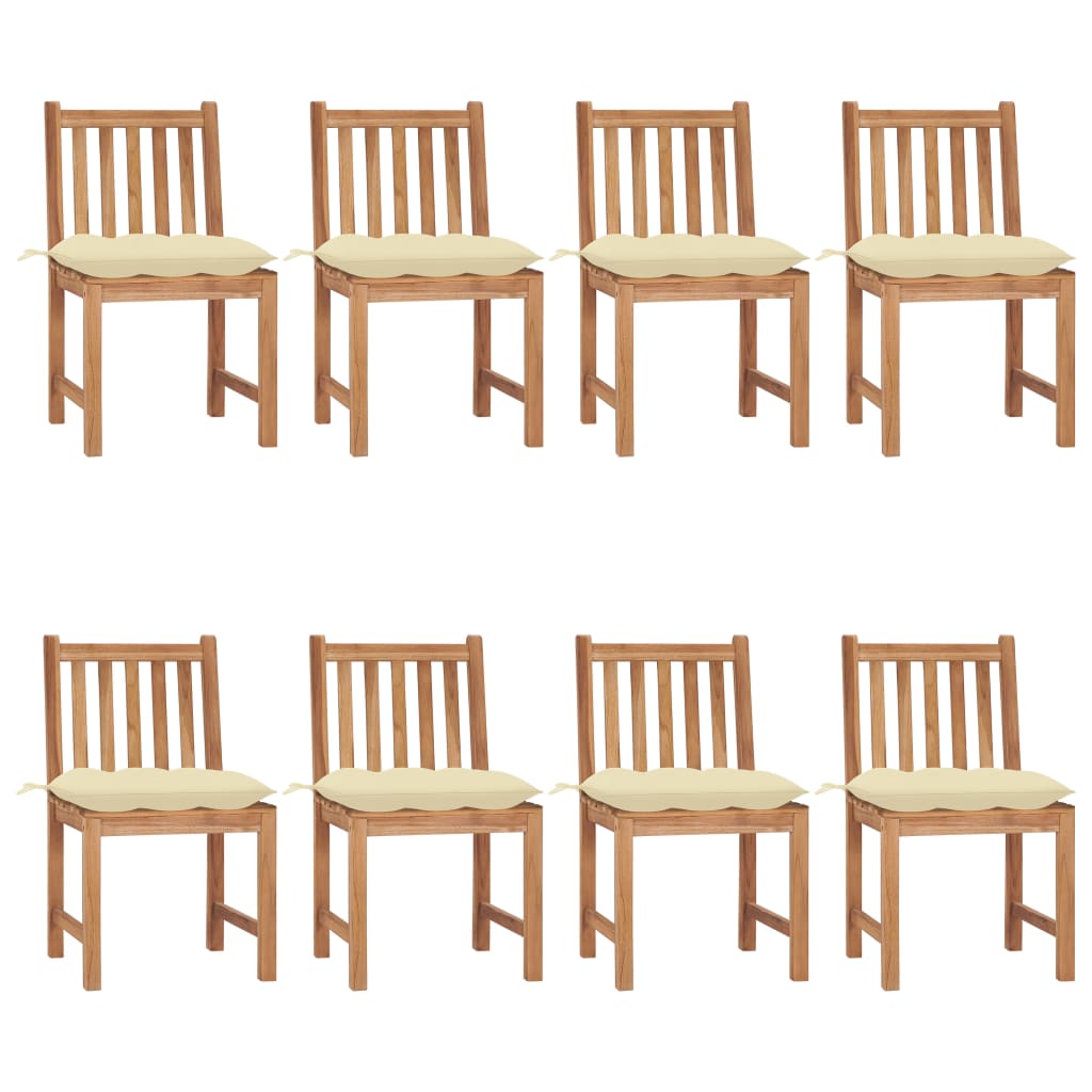 Zahradní Židle 6 Ks S Poduškami Masivní Teak