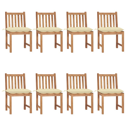 Zahradní Židle 6 Ks S Poduškami Masivní Teak