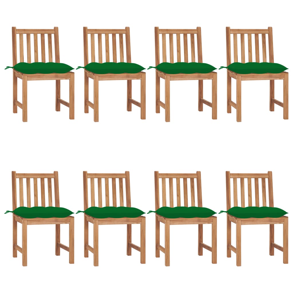 Zahradní Židle 6 Ks S Poduškami Masivní Teak