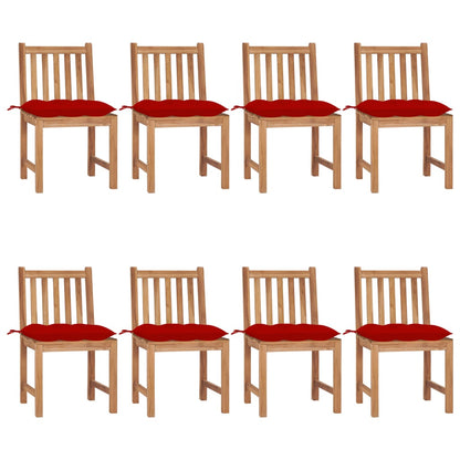 Zahradní Židle 6 Ks S Poduškami Masivní Teak