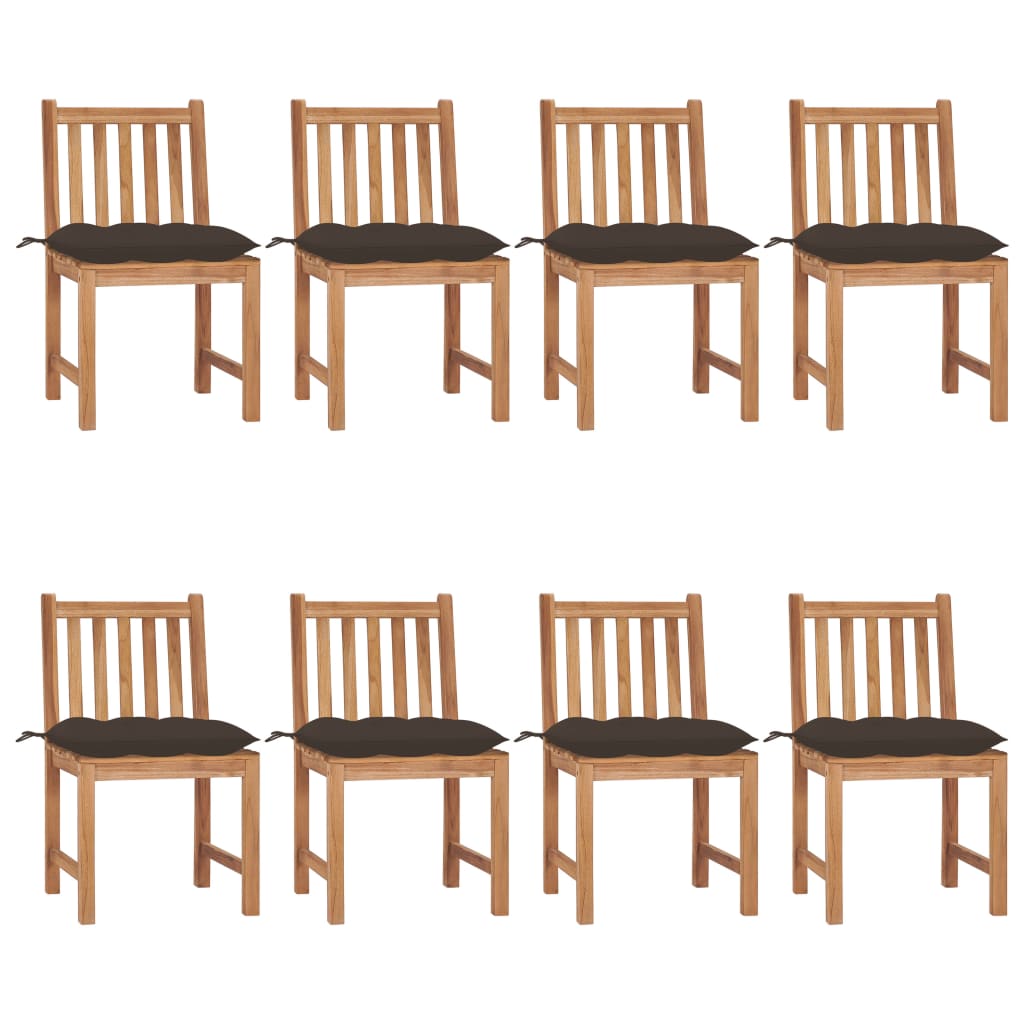 Zahradní Židle 6 Ks S Poduškami Masivní Teak
