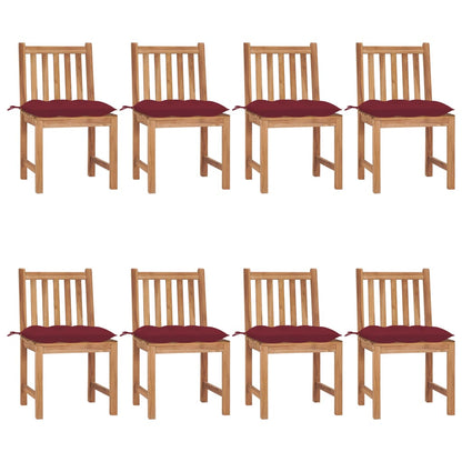 Zahradní Židle 6 Ks S Poduškami Masivní Teak