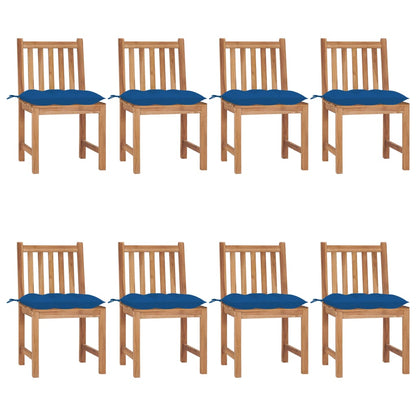 Zahradní Židle 6 Ks S Poduškami Masivní Teak