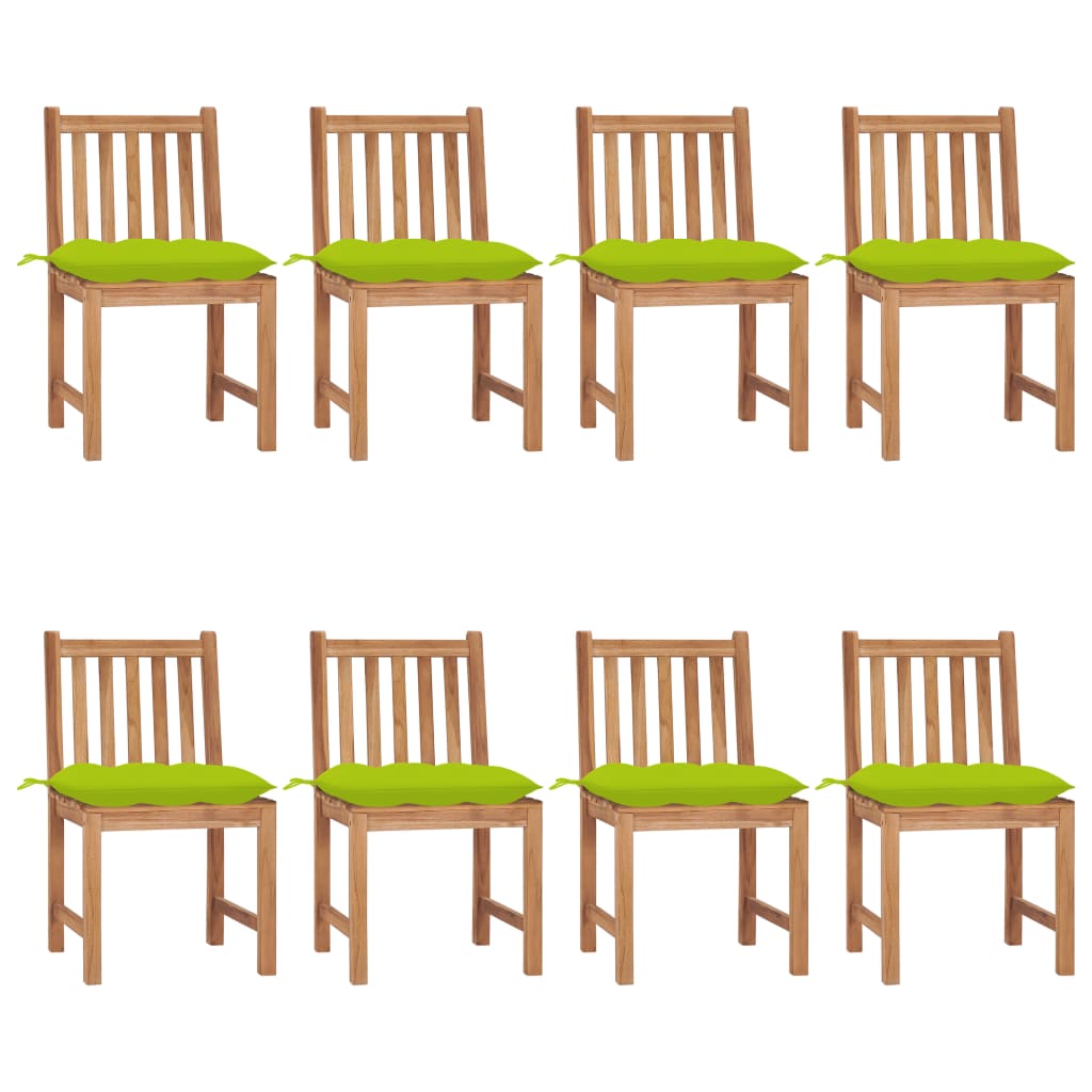 Zahradní Židle 6 Ks S Poduškami Masivní Teak