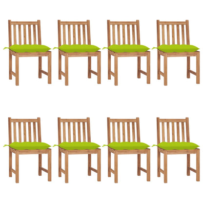 Zahradní Židle 6 Ks S Poduškami Masivní Teak