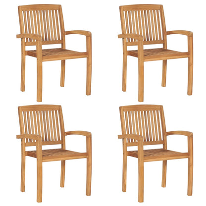 5Dílný Zahradní Jídelní Set Masivní Teakové Dřevo