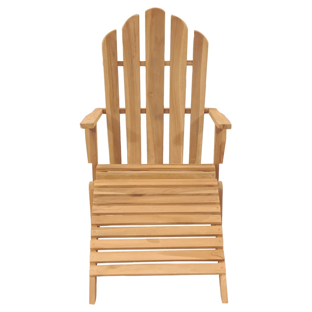 Zahradní Židle Adirondack S Podnožkami 2 Ks Masivní Teak