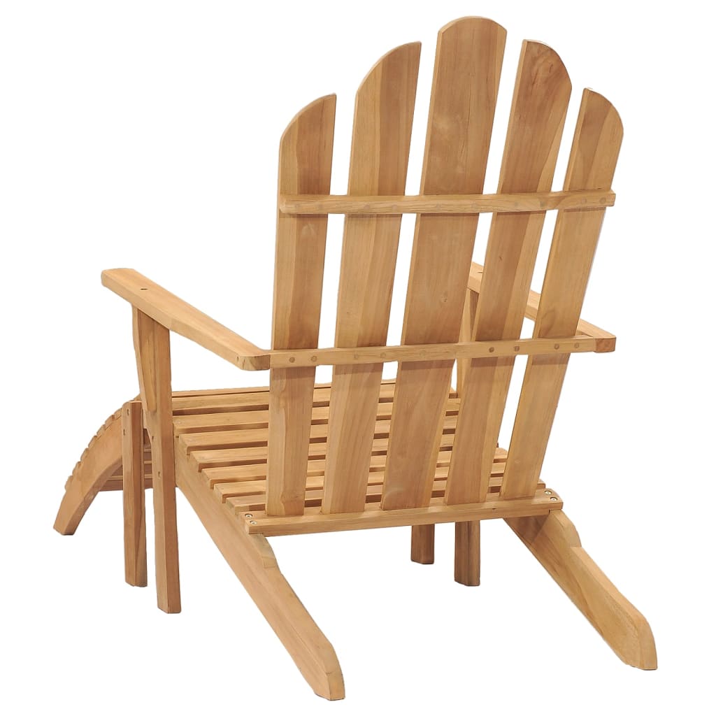 Zahradní Židle Adirondack S Podnožkami 2 Ks Masivní Teak