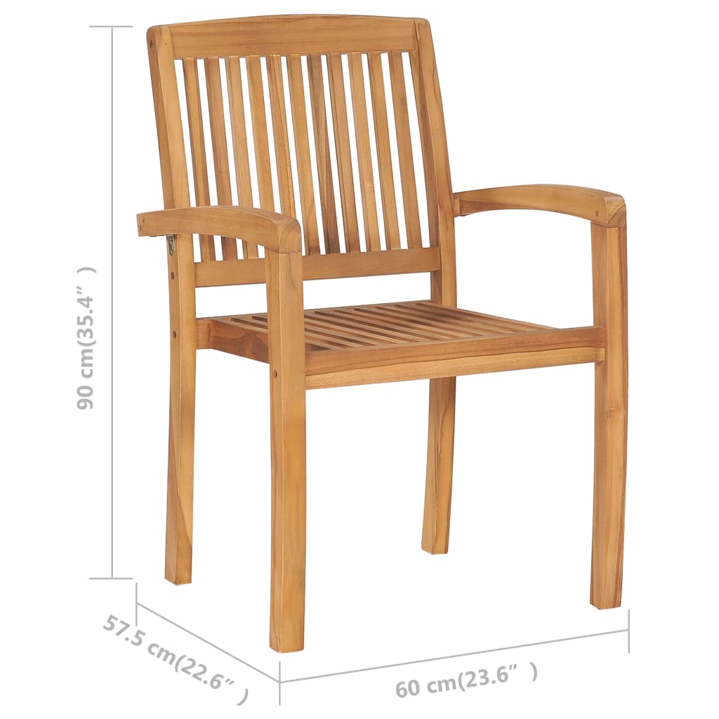 Stohovací Zahradní Židle S Poduškami 4 Ks Masivní Teak Světle Modrá