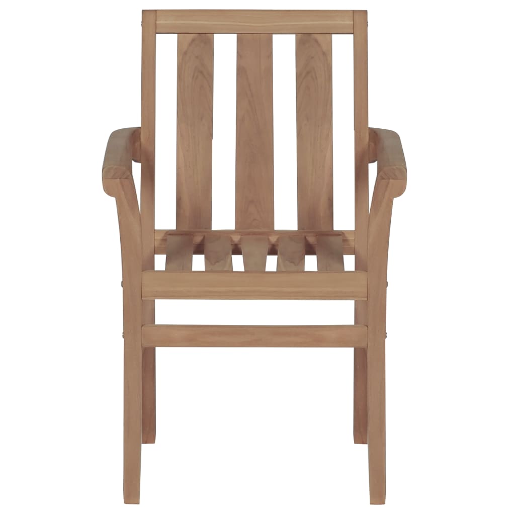 Stohovatelné Zahradní Židle 4 Ks Masivní Teak