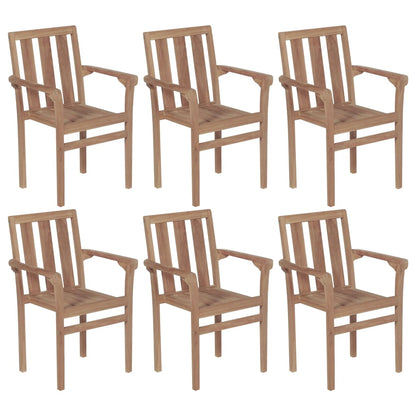 Stohovatelné Zahradní Židle 4 Ks Masivní Teak