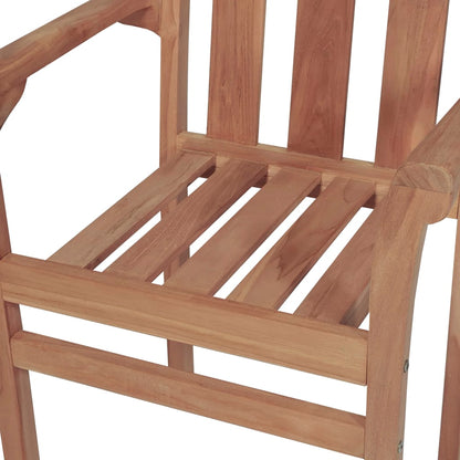 Stohovatelné Zahradní Židle S Poduškami 4 Ks Masivní Teak
