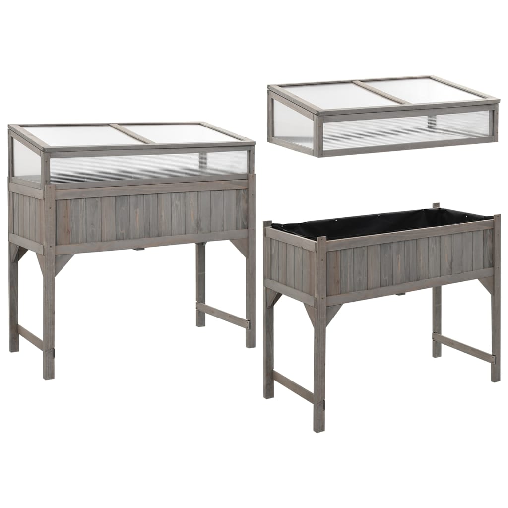 Vyvýšený Záhon S Pařeništěm 110 X 54 X 120 Cm Masivní Jedle