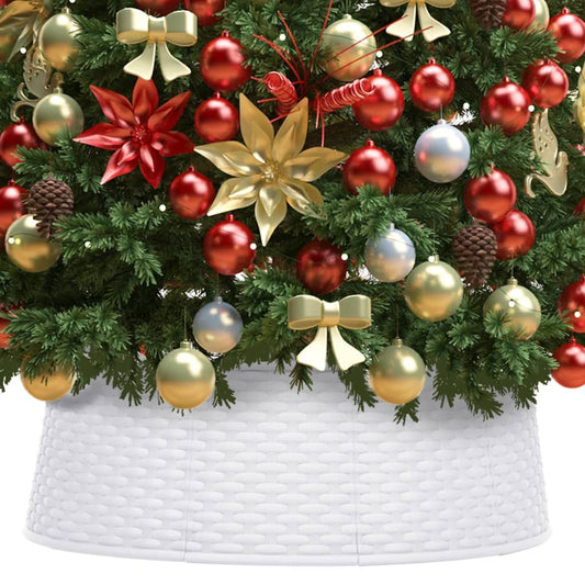 Podložka pod vánoční stromek bílá Ø 54 x 19,5 cm