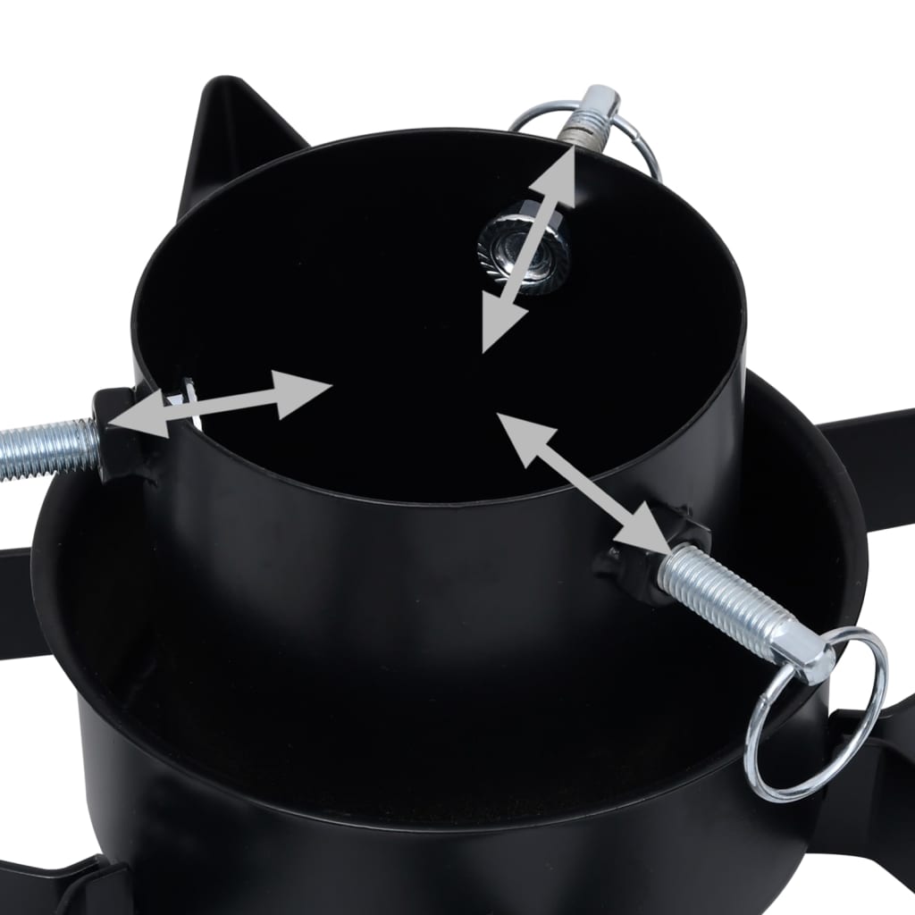 Stojan Na Vánoční Stromek Černý 47 X 47 X 13,5 Cm