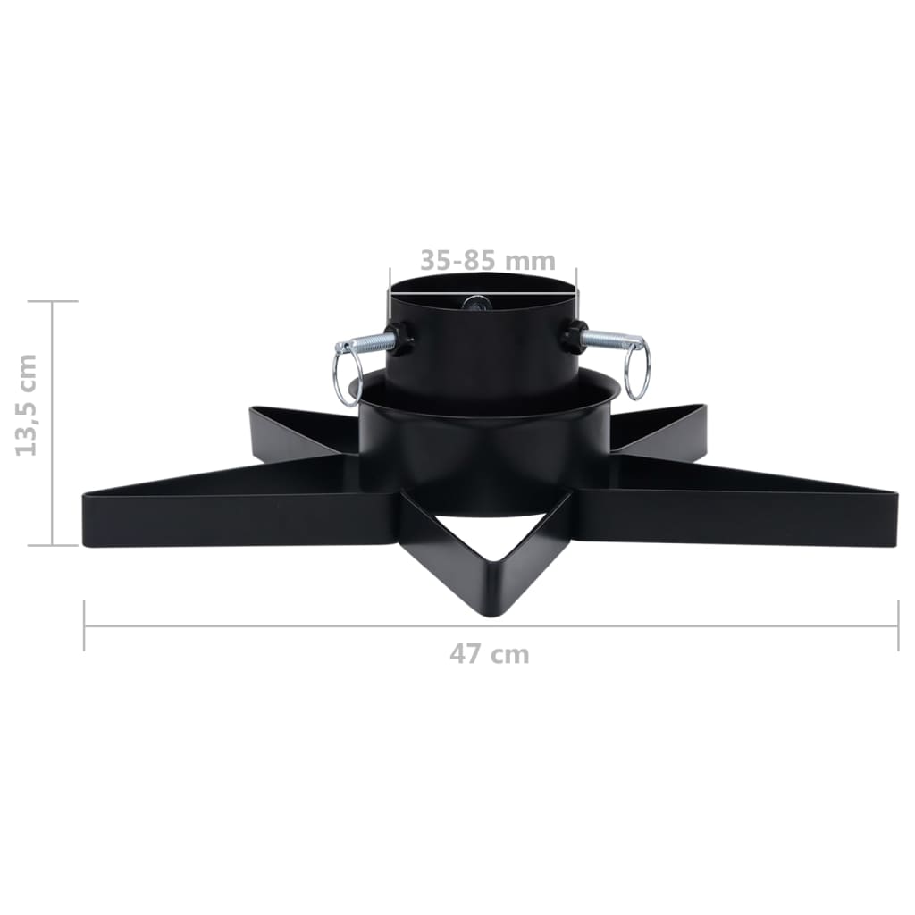 Stojan Na Vánoční Stromek Černý 47 X 47 X 13,5 Cm