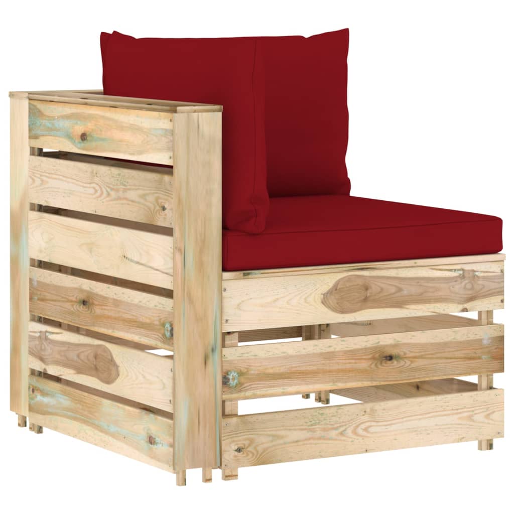 Dílčí S Poduškami Zeleně Impregnované Dřevo