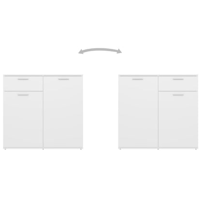 Příborník Bílý 160 X 36 X 75 Cm Kompozitní Dřevo