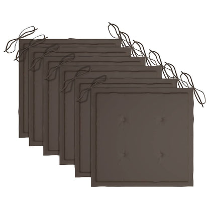 Skládací Zahradní Židle S Poduškami 6 Ks Masivní Akácie