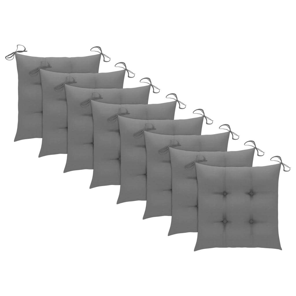 Skládací Venkovní Židle S Poduškami 8 Ks Masivní Akáciové Dřevo