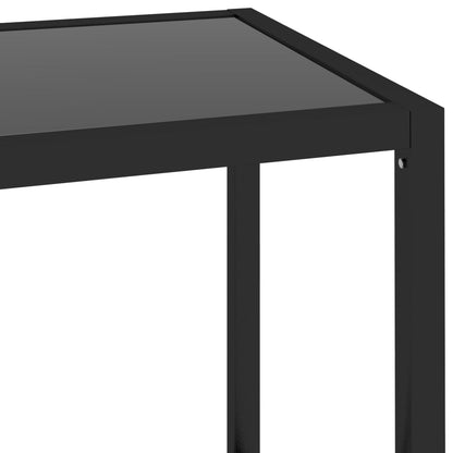 Policový Regál Černý A Průhledný 100 X 36 X 168 Cm Tvrzené Sklo