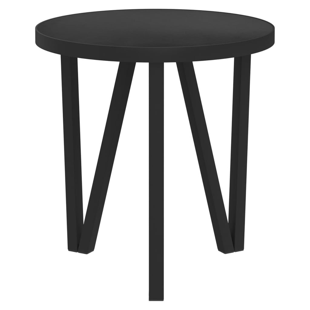 Čajový Stolek Černý Ø 35 Cm Mdf