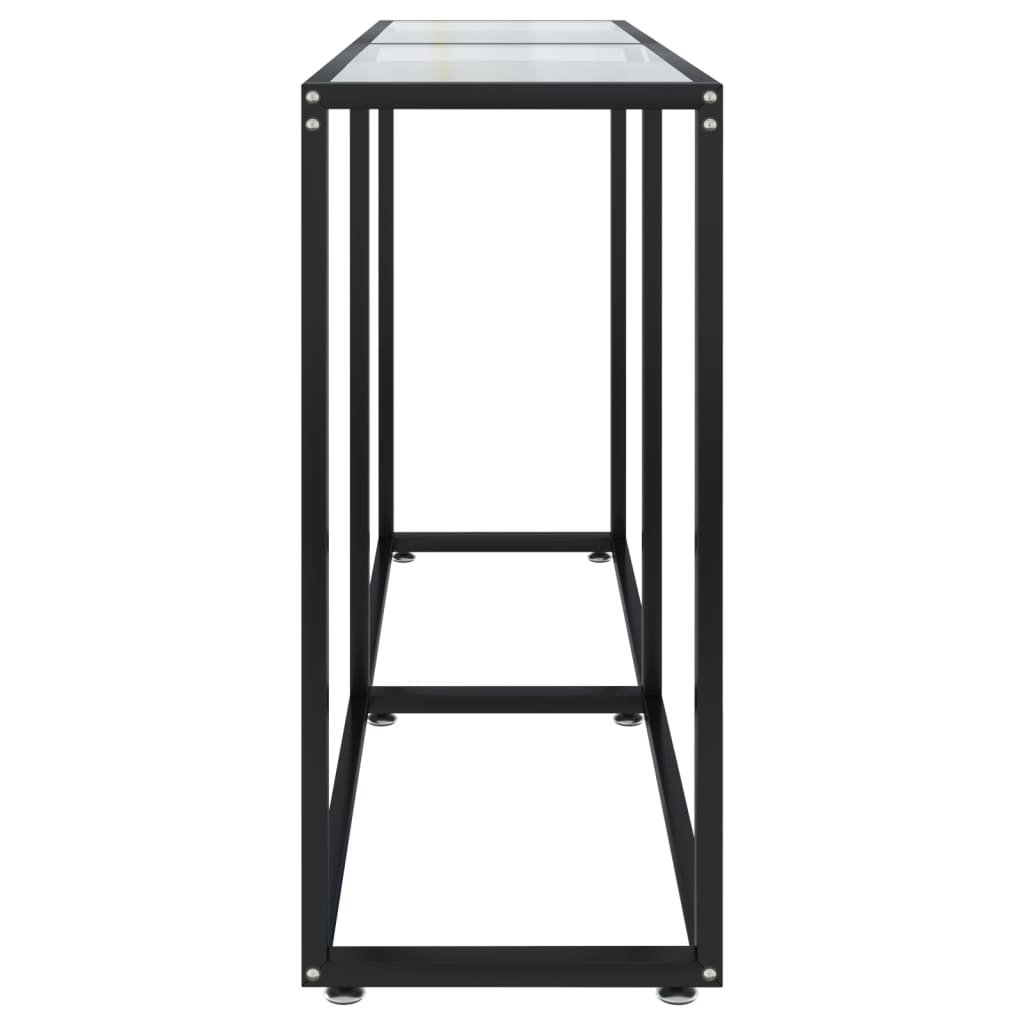 Konzolový Stolek Průhledný 140 X 35 X 75,5 Cm Tvrzené Sklo