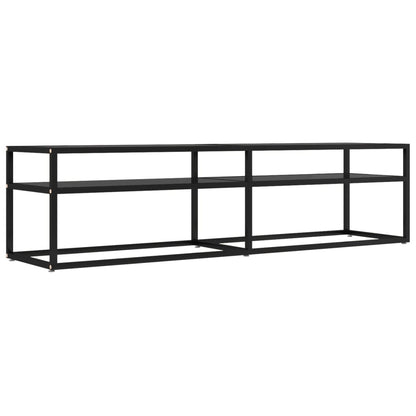 Tv Stolek Černý 160 X 40 X 40,5 Cm Tvrzené Sklo