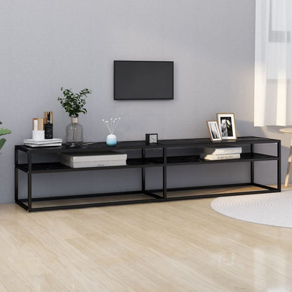 Tv Stolek Černý 160 X 40 X 40,5 Cm Tvrzené Sklo