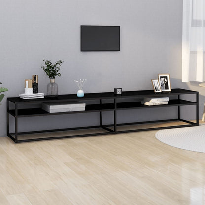 Tv Stolek Černý 160 X 40 X 40,5 Cm Tvrzené Sklo